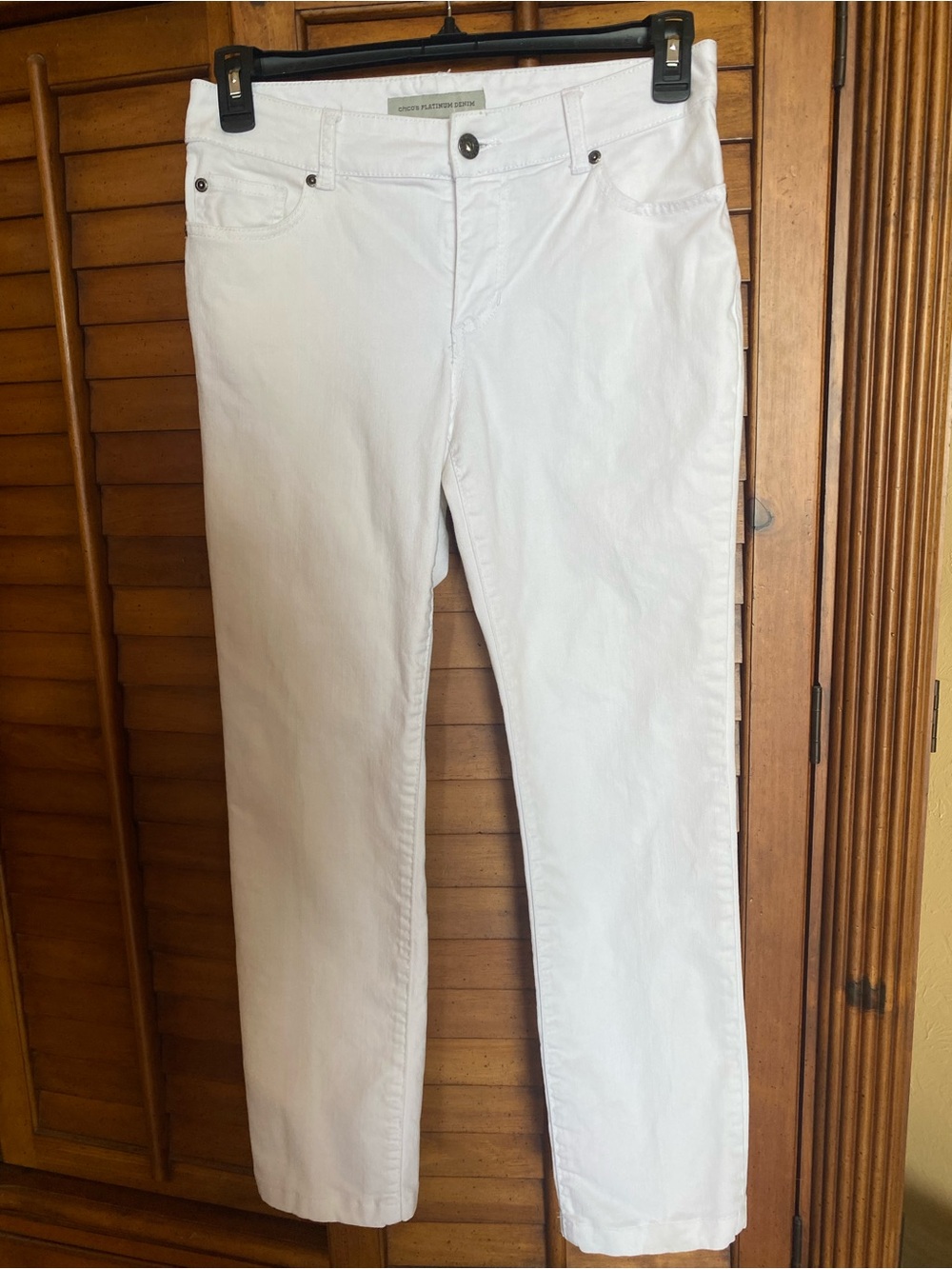 Chico's White Platinum Denim Jeans